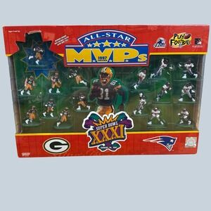 NIB 1997 Galoob Super Bowl XXXI All-Star MVPs Packers Patriots Figures NFL VTG